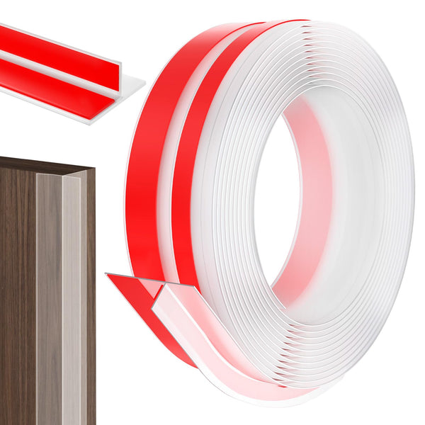 【2025 New Upgrade】 T-Shaped Silicone Weather Stripping Door Seal,1.37" x 40 FT Seal Strip for Door & Windows Gaps, Strong Adhesive Door Draft Stopper for Side of Door,Sliding Door, Transparent