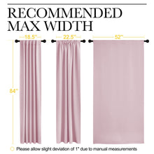 NICETOWN Solid Thermal Insulated Curtains for Preteen Child - Back Tab & Rod Pocket Blackout Draperies for Nursery/Bedroom, 52 Inch by 84 Inch in Baby Pink, 2 Panels