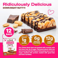 Love Good Protein Bars | Plant-Based Keto Snack | Low Sugar, Low Carb & Gluten Free | Chewy Nutty Peanut Chocolatey - 12 Pack