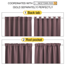 NICETOWN Bedroom Curtains Blackout Curtain Panels - (Dry Rose Color) 52x95 inch, 2 PCs, Insulating Energy Saving Solid Rod Pocket Blackout Drapes