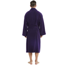 UTJZIB Men's Robe,Pure Cotton Robe for Men,Absorbent Bathrobe,Luxurious Terry Cloth Bathrobe with Shawl Collar