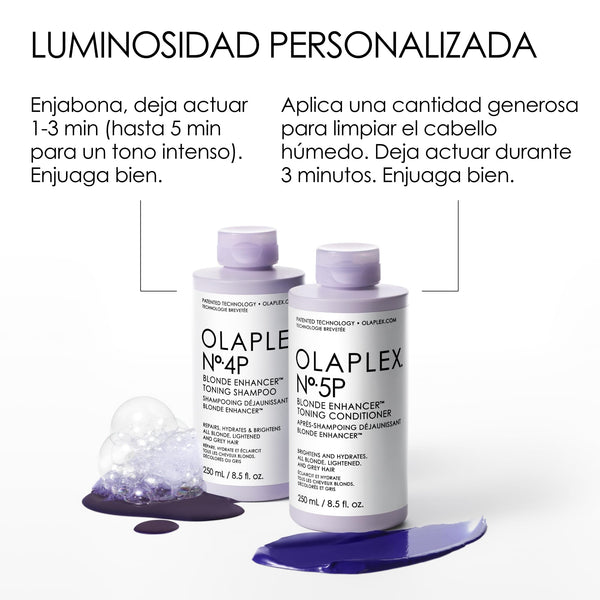 Olaplex No. 4P Blonde Enhancer Purple Toning Shampoo, Repairs, Hydrates, & Brightens All Blonde, Lightened, & Grey Hair, 250ml