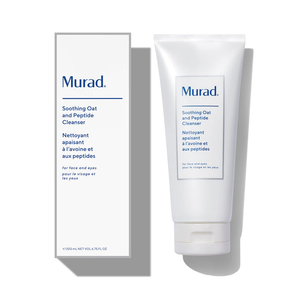 Murad Eczema Control Soothing Oat and Peptide Cleanser – Gentle Face Cleanser for Sensitive Skin – Creamy, Hydrating Facial Skin Care Treatment – Relief from Dryness and Irritation, 200ml