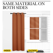 NICETOWN Blackout Curtains 84 Inches Long, Room Darkening Thermal Insulated Soli Grommet Curtains 2 Panels for Bedroom Living Room Windows (42 x 84 Inch, Burnt Orange, 2 Panels)