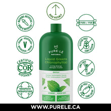 Pure-lē Natural Liquid Greens Chlorophyll Mint 1000ml - Balance pH, Energize, Detox and Cleanse without calories! Ultra Premium Dietary Supplement - No Fillers or Binders, No Artificial Ingredients