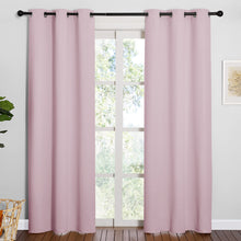 NICETOWN Blackout Curtains 84 Inches Long, Room Darkening Thermal Insulated Soli Grommet Curtains 2 Panels for Bedroom Living Room Windows (42 x 84 Inch, Baby Pink, 2 Panels)