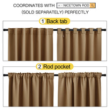 NICETOWN Blackout Window Curtains for Kids Room, Thermal Insulated Door Drapes for Dining Room Decoration, Universe Themed Room (Gold Brown, 1 Panel = 52