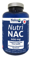 Naka Platinum Nutri NAC (N-Acetyl-L-cysteine) 600 mg per capsule - BONUS SIZE 300 Veggie Capsules (240+60) FREE)