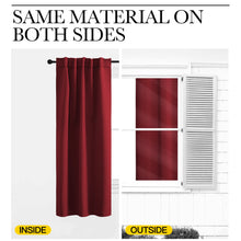 NICETOWN Christmas Decor Red Blackout Curtains 2 Panels 84 Inches Long for Living Room - Thermal Insulated Room Darkening Back Tab/Rod Pocket Panels for Bedroom (52 Width, Burgundy Red, 2 Pcs)