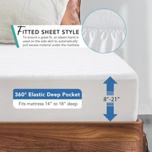 Premium Waterproof King Mattress Protector Breathable Cooling Bamboo Fabric Mattress Pad Cover Smooth Soft Noiseless Bed Cover Machine Washable Vinyl Free, 8-21'' Deep Pocket