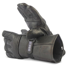 BLOK-IT Full Leather Motorcycle Gloves Men & Women, Motorbike Gloves - Windproof & Waterproof Biking Gloves Gloves. Double Stitching - Ultra Durable Thermal 3M Thinsulate Gloves. Bike Gloves For Men & Women. Summer & Winter Gloves. Classic Ergonomic Desig