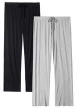 ROSYLINE Casual Womens Pants Soft Lounge Pants Sleep Pajama Bottoms with Pocket Black/Gray M