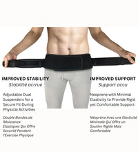 Vriksasana Sacroiliac Hip Belt for Women and Men That Alleviate Sciatic, Pelvic, Lower Back and Leg Pain, Stabilize SI Joint | Trochanter Belt | Anti-Slip and Pilling-Resistant (Black, Regular)