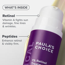 Paula's Choice CLINICAL 1% Retinol Treatment Cream with Peptides, Vitamin C & Licorice Extract, Anti-Aging Treatment for Wrinkles & Loss of Firmness, Fragrance-Free & Paraben-Free, 30 mL