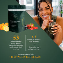 Younited All-In Superfood Greens Powder | Made in Canada | 53 Premium Organic Food Ingredients | 6 Servings of Vegetables + Fruit per Scoop | Loaded w/Phytonutrients | Unflavoured (30 Servings)