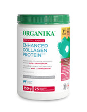 Organika Enhanced Collagen Protein Essential Aminos - Complete Essential Amino Profile for Muscle Growth and Recovery, Joint Support, and Skin Hydration - Grass Fed, Unflavoured - 250g, 25 Servings