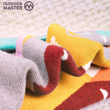 OutdoorMaster Kids Ski Socks - Merino Wool Blend, Over The Calf Design w/Non-Slip Cuff