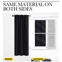 NICETOWN Black Blackout Curtains 84 Inch Long 2 Panels, Thermal Black Out Halloween Panels Room Darkening for Living Room, Back Tab and Rod Pocket Light/Noise Reducing Treatments for Bedroom, 52Wx84L