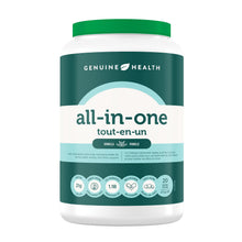 Genuine Health all-in-one nutritional shake, Vanilla, 675g, 20 Servings, 21g Plant-Based Protein, 1.1B CFU Probiotics, Gluten Free, Dairy Free, Vegan.