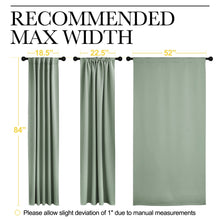 NICETOWN Blackout Window Curtains for Kids Room, Thermal Insulated Door Drapes for Christmas Decoration, Universe Themed Room (Greyish Green, 1 Panel = 52