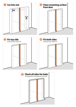 Professional Zipper Door, Dust Protection Wall, Barrier for Dust Containment - Heavy-Duty Construction Access Door - Plastic Sheeting Temporary Door, Zipper Barrier Room Seal - Reusable Doorway