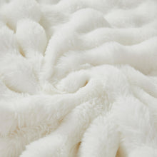 Faux Fur Throw Blanket Fleece Bubble Blanket Casa Carina-Super Soft Fluffy Fuzzy Blanket Plush Blanket-Cozy and Thick for Couch Chair Bed 130x160cm(51x63in) White