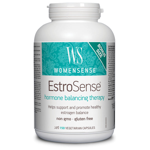 WomenSense EstroSense, 150 Veg Caps, VALUE SIZE, 30 FREE CAPS, Estrogen Balancing, Indole-3-Carbinol, Calcium-D-Glucarate, Turmeric, Milk Thistle, Hormone Balancing, Canadian Company