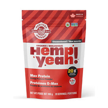 Manitoba Harvest Hemp Yeah! Organic Max Protein Protein Powder, Unsweetened, 908g; with 20g protein and 4.5g Omegas 3&6 per Serving, Preservative Free, Non-GMO