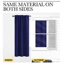 NICETOWN Living Room Blackout Curtains - Light Blocking Back Tab & Rod Pocket Draperies for Boy's Room (W52 x L84, Royal Blue, 2 Panels)