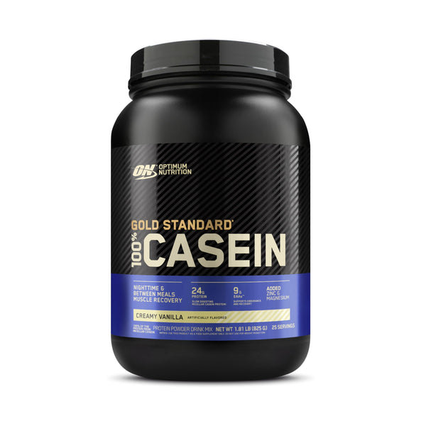 OPTIMUM NUTRITION GOLD STANDARD 100% Micellar Casein Protein Powder, Slow Digesting, Helps Keep You Full, Overnight Muscle Recovery, Creamy Vanilla, 0.91 kg, 2lb (1031649)