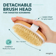 rengöra Back Brush - 20 inch - Long Handle - for Shower Exfoliating Detachable Natural Bristle Bath Brush. Men & Women Love This! Use This Back Scrubber Wet or Dry for Healthy Skin Care | Makes a Great Gift (Regular)