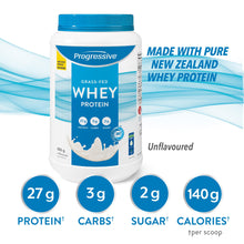 Progressive Grass-Fed 100% Whey Protein Powder Unflavoured, 27g of New Zealand Whey Concentrate per Scoop for Muscle Gain, Pasture-Raised, Non-GMO, Canadian-Made Antibiotic-free, Hormone-free, 850 g