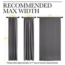 NICETOWN Grey Blackout Curtains 2 Panels for Bedroom/Living Room, Thermal Insulated Black Out Panels 84 inch Long for Window Covering Rod Pocket/Back Tab Rideaux, 52 Wx 84 L, Set of 2