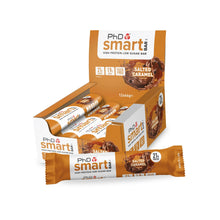 PhD Nutrition Smart Plant Bar Low Calorie, High Protein Low Sugar Vegan Protein Bar/Protein Snacks, Salted Caramel Flavour, 20g of Plant Protein, 64g Bar (12 Pack)