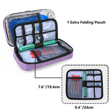 Yarwo Insulin Cooler Travel Case with 4 Ice Packs, Double Layer Diabetic Supplies Organizer for Insulin Pens, Blood Glucose Monitors or Other Diabetes Care Accessories, Purple (Bag Only Patent Pending)