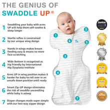 Love To Dream Swaddle UP, Dramatically better sleep, Allow baby to sleep in their preferred arms up position for self-soothing, snug fit calms startle reflex, Blue, Medium, 13-18.5 lbs.