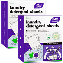 Soulink Laundry Detergent Sheets, 480 Loads (2 Pack), Eco-Friendly, Plant-Based, Hypoallergenic, No Plastic Jug, Lavender Scent