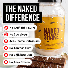 Naked Shake - Chocolate Peanut Butter Protein Powder - Vegan Protein Powder from US & Canadian Farms with MCT Oil, Gluten-Free, Soy-Free, No GMOs or Artificial Sweeteners - 30 Servings