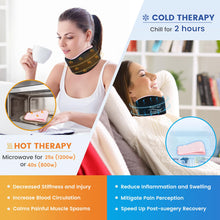 Relief Expert Soft Neck Brace with Neck Ice Pack Wrap, Breathable Cervical Collar with Reusable Hot and Cold Therapy Gel Pack, Adjustable Neck Support Brace for Women and Men, Posture Correct (Pink)