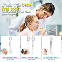 YUNCHI Baby Toothbrush, Toddler Toothbrush Age 0-4 Years, K3 Sonic Baby Electric Toothbrush with LED Smart Timer, BPA Free Baby Toothbrush 0 Months and up, Baby Toddler Electric Toothbrush 4 Heads