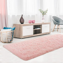 Terrug Fluffy Runner Rug for Bedroom Living Room, 2x6 Pink Area Rug Washable Shag Carpet, Super Soft Fuzzy Plush Non-Slip Cute Modern Kids Rug for Nursery Hallway Bedside College Dorm Kids Room Decor