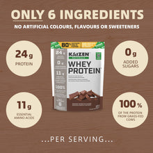 Kaizen Naturals Whey Protein, Decadent Chocolate, 840g, Pouch