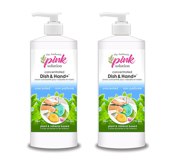 Pink Solution 1L Dish & Hand Soap (2 pack) (Unscented)