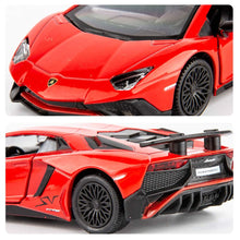 TGRCM-CZ 1/36 Scale Aventador LP700-4 Casting Car Model, Zinc Alloy Toy Car for Kids, Pull Back Vehicles Toy Car for Toddlers Kids Boys Girls Gift (Red)