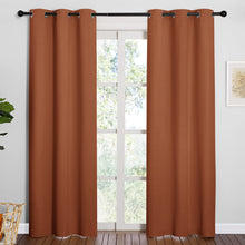 NICETOWN Blackout Curtains 84 Inches Long, Room Darkening Thermal Insulated Soli Grommet Curtains 2 Panels for Bedroom Living Room Windows (42 x 84 Inch, Burnt Orange, 2 Panels)