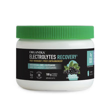 Organika Electrolytes Recovery - Sugar Free Post-Workout Supplement with BCAAs and L-Glutamine - Berry Blast Flavour - 180g, 30 Servings