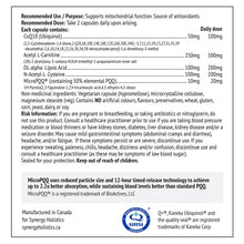 Synergy Holistics | Cell-Fuel Synergy - Optimized Mitochondria Supplement with Coenzyme Q10, L-Carnitine, Alpha Lipoic Acid & NAC - Supports Energy, Cognitive & Heart Health - 60 Veg Caps - Formulated & Made in Canada