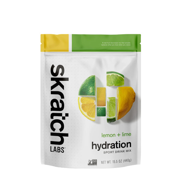 SKRATCH LABS Sport Hydration Drink Mix-Natural, Low Sugar, Electrolyte Powder Developed for Athletes and Sports Performance, Gluten Free, Vegan, Kosher (Lemon Lime, 20 serving resealable bag), 440 g (Pack of 1)