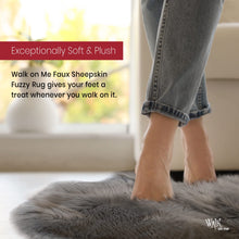 Silky Super Soft Faux (Fake) Sheepskin Gray Shag Rug and Machine Washable. Great for Photography or a Bedroom Get The Real Look Without Harming Animals (Single Pelt - 2 feet x 3 feet)