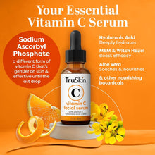 TruSkin Vitamin C Serum For Face – Anti Aging Formula with Vitamin C, Hyaluronic Acid, Vitamin E – Brightening Serum – Improve Appearance of Dark Spots, Tone, Fine Lines & Wrinkles, 2 Fl Oz